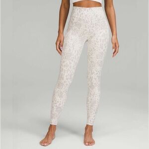 LULULEMON Align High-Rise Pant 28" Cheetah Camo Antique White Legging